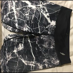 DoYouEven Marble Leggings - Midnight Black